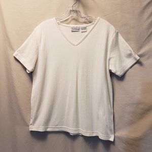 Basic Editions Cream short-sleeve Top